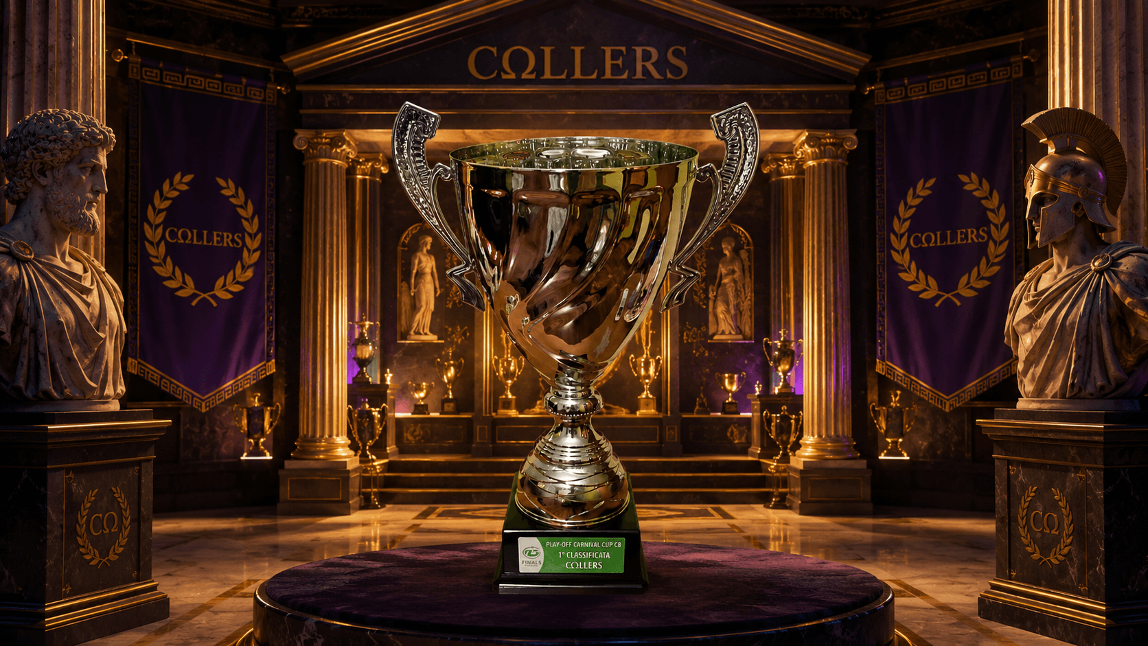 Trofeo alzato dalla squadra COLLERS